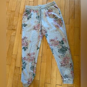 Maurices floral grey joggers
